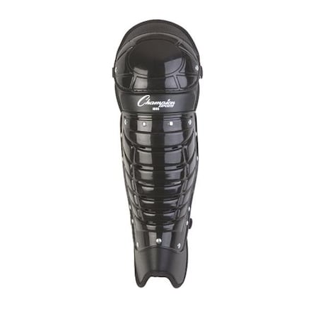 Champion Sports Champion Sports LG85 16.5 in. Single Knee Umpire Leg Guard ; Black LG85